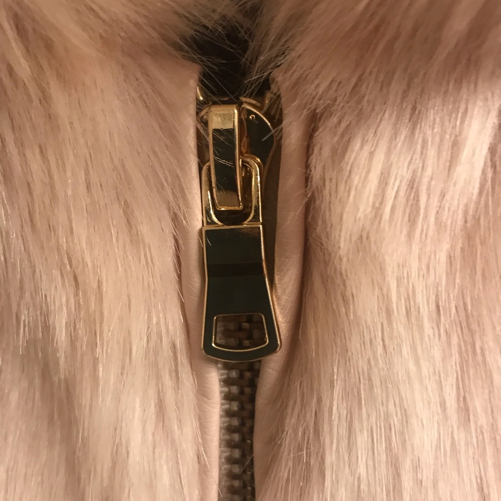 Pink/blush color faux fur coat
